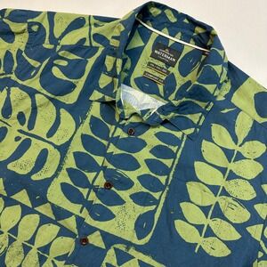 Quiksilver Waterman Collection Shirt Men's XXL Comfort Fit Tropical Leaf Print
